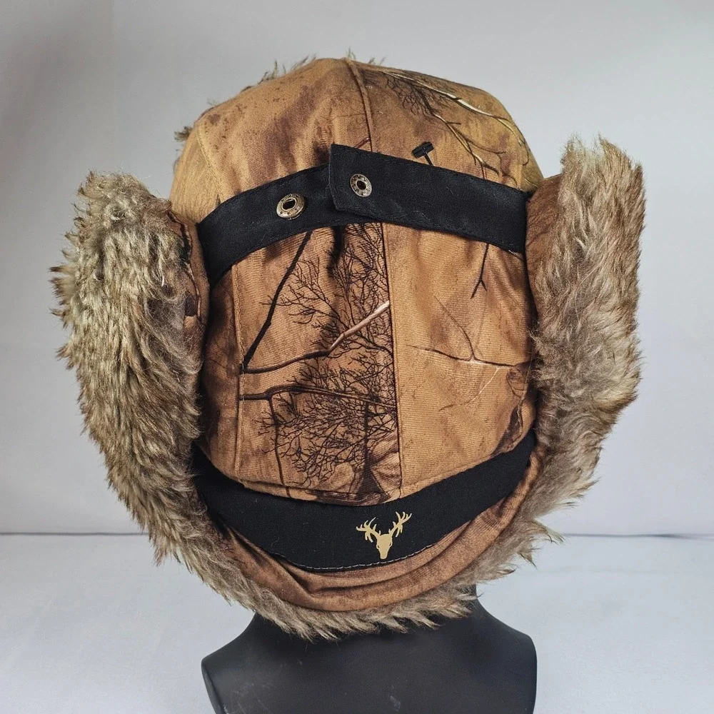 Realtree Hot‎ Shot Camo Trapper Hat Faux Fur Lined Winter Thinsulate Adult M